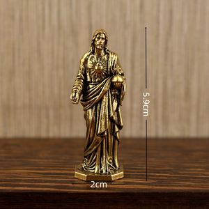 Figura Religiosa de Latón Electrochapado - Virgen María de Estilo Vintage con Impresión UV y Diseño 3D para Arte Decorativo y Regalos Coleccionables - Product Image 1