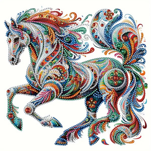 Kits de Peinture <span class=keywords><strong>Diamant</strong></span> DIY Paysage <span class=keywords><strong>Licorne</strong></span> Diamants Scintillants de Formes Spéciales Peinture Carrée Faite à la Main sur Toile Sans Cadre - Product Image 2