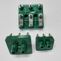 Bloc de bornes de moteur carré ASHAN TB09001, 9 pôles, 42x42 M4, en fer, pour câblage de moteur