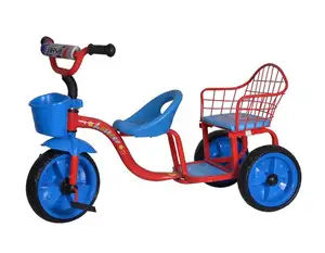 Cina shopping online triciclo per bambini all'ingrosso per gemelli, triciclo per bambini a 2 posti, triciclo doppio per bambini