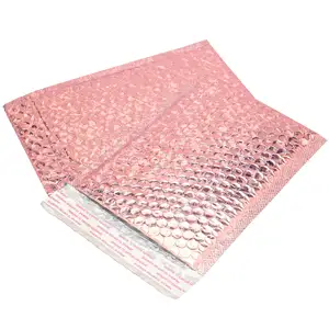 Custom Waterproof Shock-Resistance Self Laser Bubble Envelope Shipping Mailing Bags Metallic Poly Holographic Bubble Mailer