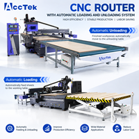 Machine de découpe CNC à 3 axes ATC pour le travail du bois, la découpe de designs de meubles 3D, la sculpture sur acrylique et mousse, avec système de chargement automatique