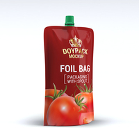 Sac d'emballage alimentaire pochette transparente pour bec de boisson liquide 1000ml 1500ml pochette debout avec bec verseur pour liquide