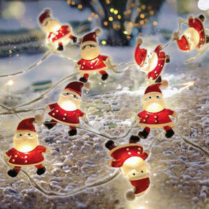 IP44防水发光二极管铜线串灯小七彩闪灯圣诞情人节圣诞老人卧室 - Product Image 3