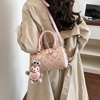 Bolso de Mano de Piel Sintética PU para Mujer, Modelo Boston Pequeño, 2026, con Correa para el Hombro, Personalizable con Logotipo, Venta al Por Mayor