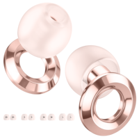 Bouchons d'oreilles en silicone avec logo personnalisé, 4 tailles, réduction du bruit SNR 23dB, protection auditive pour dormir, voyager, faire du vélo, EN352-2