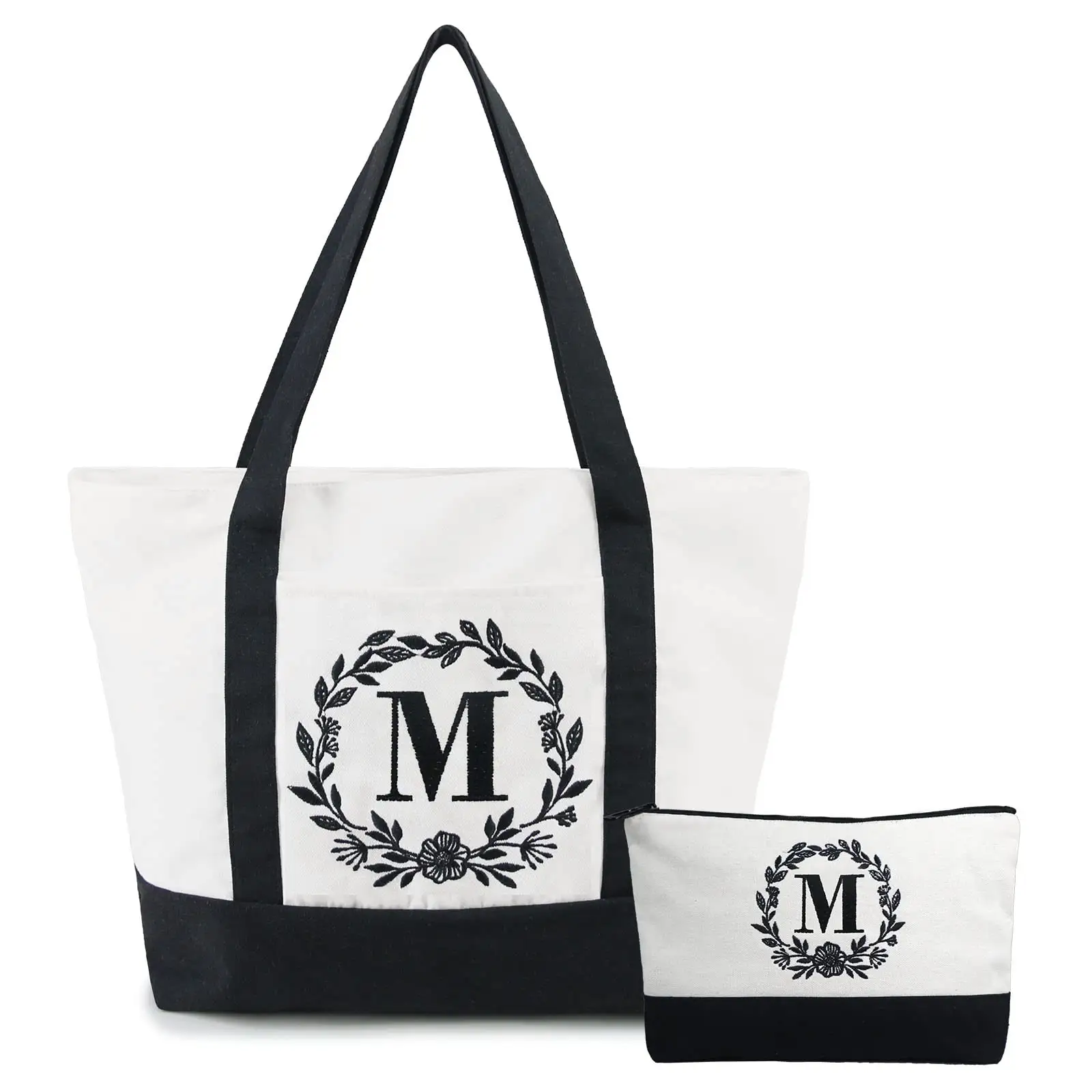 Heavy-Weight Large Personalized Tote Cotton Canvas Tote Bags Reusable Custom Tote Shopping Bags Cotton Canvas Bags