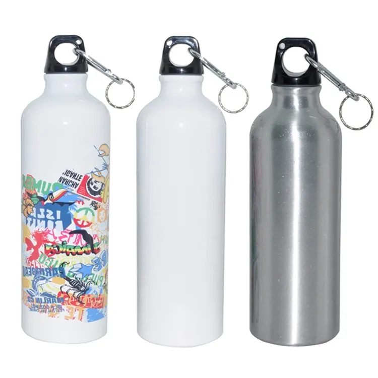 Botellas de agua de aluminio con sublimación, 750ml, para impresión por transferencia térmica