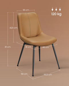 <span class=keywords><strong>Chaises</strong></span> de cuisine rembourrées italiennes <span class=keywords><strong>VASAGLE</strong></span> avec pieds réglables en acier, ensemble de <span class=keywords><strong>chaises</strong></span> de salle à manger en similicuir - Product Image 6