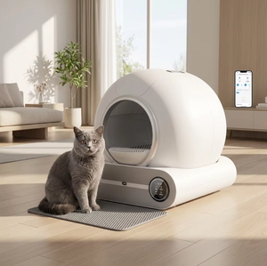 Meistverkaufte Intelligente Automatische Katzentoilette aus Kunststoff mit WLAN-App-Steuerung Selbstreinigend Freihändige Katzentoilette - Product Image 1