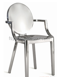 Muebles de exterior comerciales Pulido Comedor <span class=keywords><strong>Restaurante</strong></span> Bar Silla Diseño único Acero inoxidable Metal Silla de jardín moderna - Product Image 3