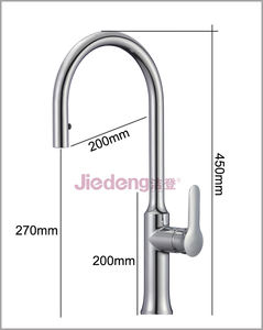 Grifos mezcladores de fregadero de cocina de latón de diseño moderno, grifos de pulverización de tracción de alta calidad - Product Image 6