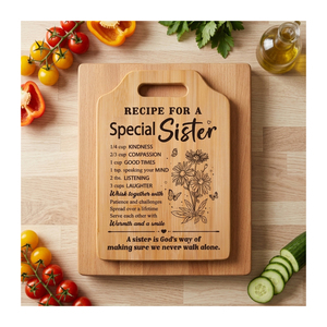 Planche à découper en bambou sculpté double face, cadeau de <span class=keywords><strong>cuisine</strong></span> populaire 2026 pour sœur, planche à pain solide en bois, vente en gros - Product Image 4