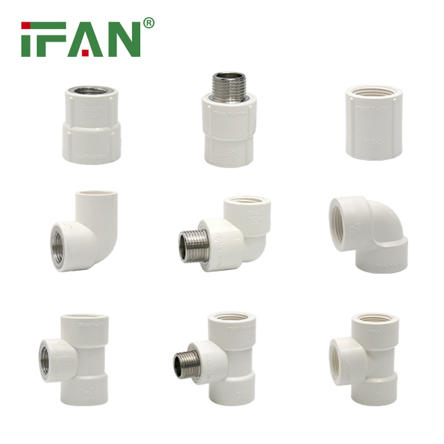 IFAN OEM UPVC Fittings Thread 1/2" -2" Socket Elbow Union Cap White Color PVC Pipe and Fittings