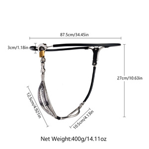 Ceinture de chasteté réglable en acier inoxydable, noir et rose, culotte invisible, dispositif verrouillable, sous-vêtements bondage, slips 100% jouets sexuels - Product Image 3
