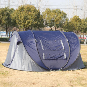 Grande <span class=keywords><strong>tente</strong></span> de camping automatique portable en forme de bateau avec une chambre, imperméable et résistante aux UV, capacité 4-5 personnes - Product Image 5