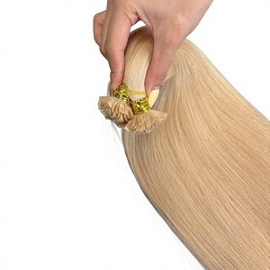 Extensiones de Cabello Humano Vietnamita con Punta de Queratina, Liso, Súper Doble Trama, Color Rubio Natural, Puntas Planas - Product Image 4