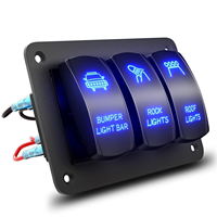 Panneau de commande à interrupteurs pour barre lumineuse LED, 3 interrupteurs à bascule 12V