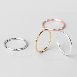 Mode heißer Verkauf Minimalist ische Frauen Dünne Ringe Schmuck Sterling Silber Ring