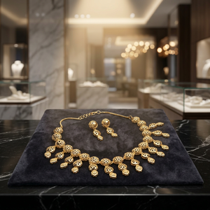 Wholesale Fashion Necklaces 14K 18K 24K Gold Filled Brass Dubai Style Turkey Jewelry Set Traditional Turkish Design Jewelry Set - Product Image 3
