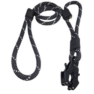 Ensemble de laisse pour chien en corde tressée de haute qualité, tactique, robuste, avec mousqueton à clip grenouille, logo personnalisé - Product Image 1