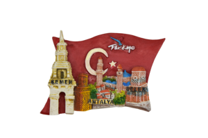 Turquía turismo nacional recuerdo resina nevera imán artesanía producto bandera turca creativo personalizado al por mayor - Product Image 2