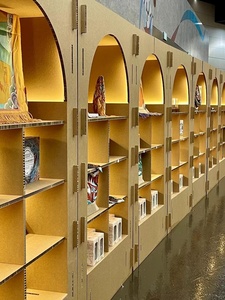 Modern Eco-Friendly Foldable Portable Corrugated Cardboard <strong>Display</strong> Rack For Retail <strong>Store</strong> Advertising And Supermarket Use - Product Image 2