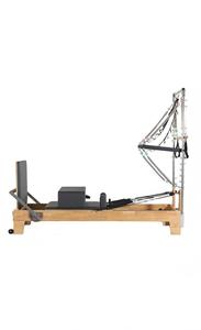 Reformadores de Pilates 2 en 1 de Roble con Logotipo Personalizado, Máquina Reformer con Media Trapecio, Cama Deslizante Plana, Cama Portátil para Ejercicios de Pilates - Product Image 3