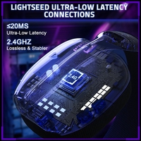 Casque de jeu ultra-léger ATTACK SHARK L80pro Tri-mode Filaire/Sans fil pour PC/PS4/PS5/Switch/Xbox