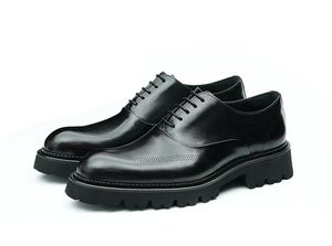 Chaussures Derby en cuir classiques pour hommes, grande taille, basses, couleur unie, pour le bureau, chaussures de ville formelles - Product Image 4