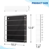 Vitrine en acrylique à 5 niveaux pour voitures Hot Wheels et Matchbox, vitrine transparente pour voitures miniatures avec porte à interrupteur magnétique (5 niveaux)