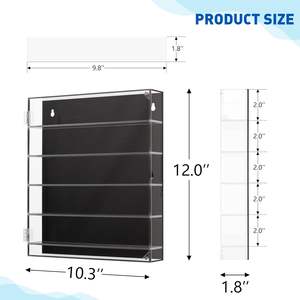 5-Tier Acrylic Display Case for Hot Wheels &amp; <strong>Matchbox</strong> <strong>Cars</strong>, Transparent Toy <strong>Car</strong> Showcase with Magnetic Switch Door (5-Tiers) - Product Image 5