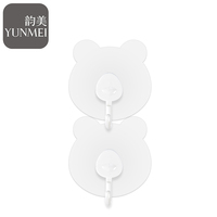 Crochets muraux adhésifs sans perçage en forme de tête d'ours, 3 kg, robustes, transparents, pour salle de bain, cuisine, salon, rangement domestique