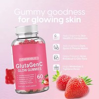 Gummies L-Gluta+Collagène L-Glutathion Vitamine C pour Femmes – Complément Alimentaire Naturel Éclaircissant et Éclatant pour la Peau, Riche en Antioxydants