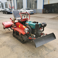 Mini-tracteur chenillé 25HP 35HP avec moteur diesel certifié CE, motoculteur rotatif sur chenilles pour l'agriculture, les vergers et les jardins