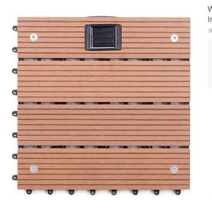 Ngoài trời không thấm nước Gỗ nhựa composite sàn năng lượng mặt trời Powered DIY ngoài trời WPC decking sàn gạch - Product Image 6