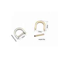 Zinklegierung Schraub-D-Ring-Schnalle Abnehmbarer Metallschäkel Handtaschenriemen-Verbinder Hardware Großhandel