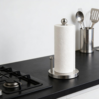 Porte-papier toilette en acier inoxydable, distributeur de serviettes de table, organisateur de rouleaux de papier de cuisine, accessoires de rangement de cuisine gain de place