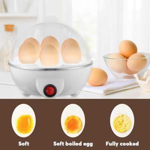 Cocedor de Huevos Eléctrico Automático de Una Sola Capa con Apagado Automático, Capacidad para 1-7 Huevos, Clase de Eficiencia Energética, Fuente de Alimentación de 220V, Plástico - Product Image 2