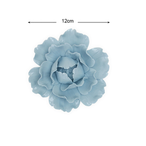 Décoration murale florale en céramique bleue F004BL pour salon, fond mural floral, décoration murale florale en rose - Product Image 4
