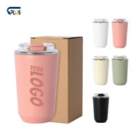 Mug à café isotherme en acier inoxydable à double paroi réutilisable de 450 ml, sans BPA, avec logo personnalisé, portable, 250 ml, 360 ml, tasse à café pour voiture
