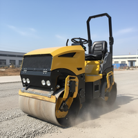 Livraison Gratuite - Nouvelle Compacteuse Routière Vibrante à Double Tambour de 1,5 Tonne, Hydraulique et à Essence