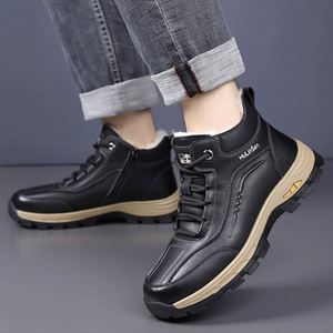 Nouvelles bottes d'hiver 2026 pour hommes, montantes, doublées en peau de mouton, chaudes, en polaire épaisse, décontractées, pour la neige - Product Image 5