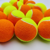 Balles de tennis d'entraînement portables écologiques bicolores pour adultes et enfants - Haute élasticité, diamètre 2,5 pouces, rebond de 1,15 m, sport