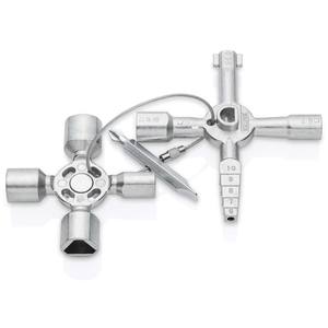 KNIPEX 00 11 01 ทวินคีย์กุญแจอเนกประสงค์สำหรับตู้ควบคุมและสวิตช์เกียร์สำหรับระบบล็อคทั่วไปทั่วไป 92 มม. - Product Image 2