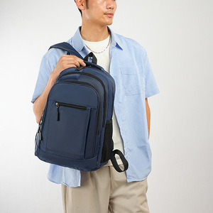 Men's <b>Backpack</b> <b>Large</b> Capacity 20-35L Oxford Cloth Outdoor Sports Travel Fashionable Durable Solid Color Blue Gray Black - Product Image 3