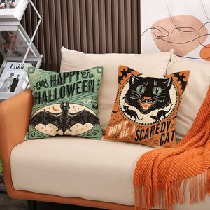 Halloween-themed Linen Knitted Cartoon <b>Throw</b> Pillows Scary Party Decorations <b>Chair</b> Cushions Living Room Sofas Pumpkin Hotel - Product Image 2