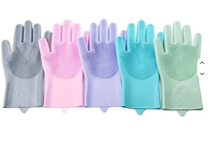 Sarung Tangan Mandi Hewan Peliharaan <span class=keywords><strong>Anti</strong></span> Gores <span class=keywords><strong>Anti</strong></span> Gigit Sikat Perawatan Anjing Kucing untuk Kucing atau Anjing - Promo - Product Image 4