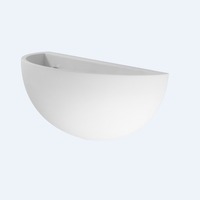 Applique murale LED blanche minimaliste semi-circulaire en plâtre pour la décoration du salon, appliques murales pour le couloir, l'escalier