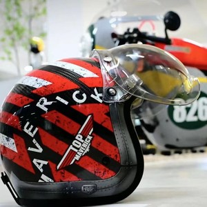 Nouveau produit Style explosion de marque Adventure Dot Half Face Classic Carbon Universal Motorcycle Casques - Product Image 3
